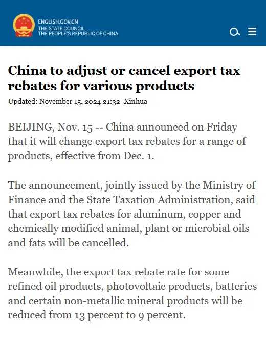 china-ends-export-tax-rebate
